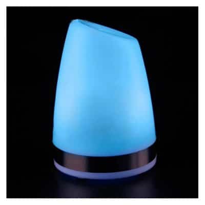Lámpara de mesa "Keops" luz led monocolor azul, batería recargable