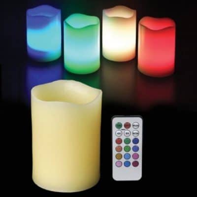 Velas led, de cera, RGB, con mando