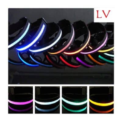 Collares luminosos para perros, negros