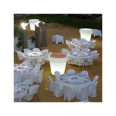 Macetero Maceta 130x120cm con luz Led RGBW 16 colores solar + bateria Roma