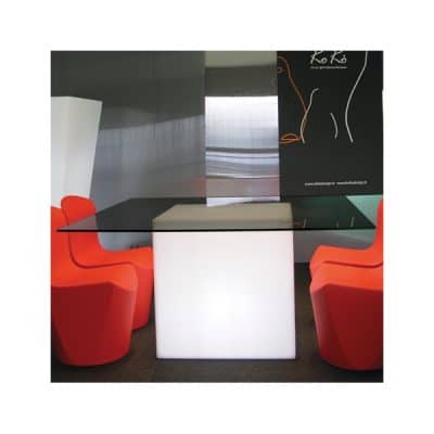 Cubo luminoso led 65 cm, luz 16 colores, portátil