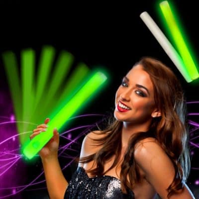 Palos de espuma Led verde 48x4cm