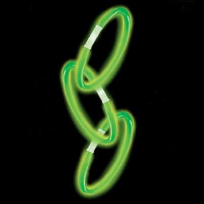 100 Pulseras luminosas fiesta, glow, verdes