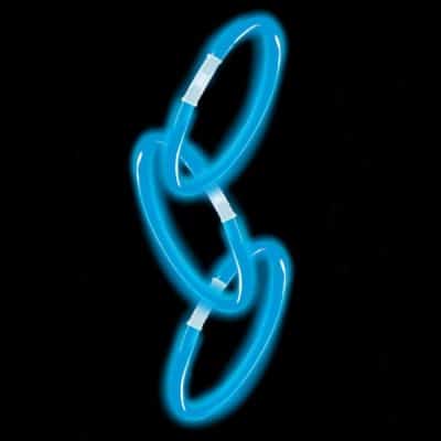 100 Pulseras fiesta luminosas, glow, azul