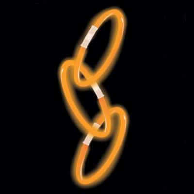 100 Pulseras fiesta luminosas, glow, naranja