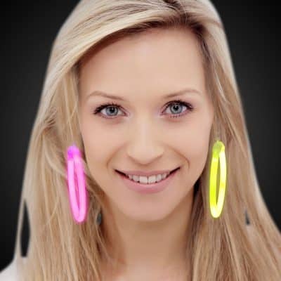 Pendientes luminosos, glow, fiesta