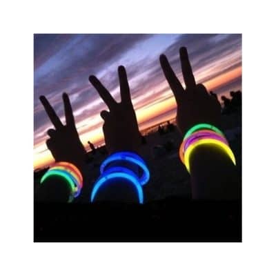 100 Luminous Party Bracelets, Glow, Multicolor
