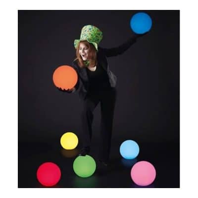 Bola, esfera con luz led RGBW 20 cm, batería recargable