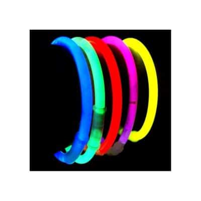 100 Pulseras luminosas glow de solo 1 color, varios colores disponibles