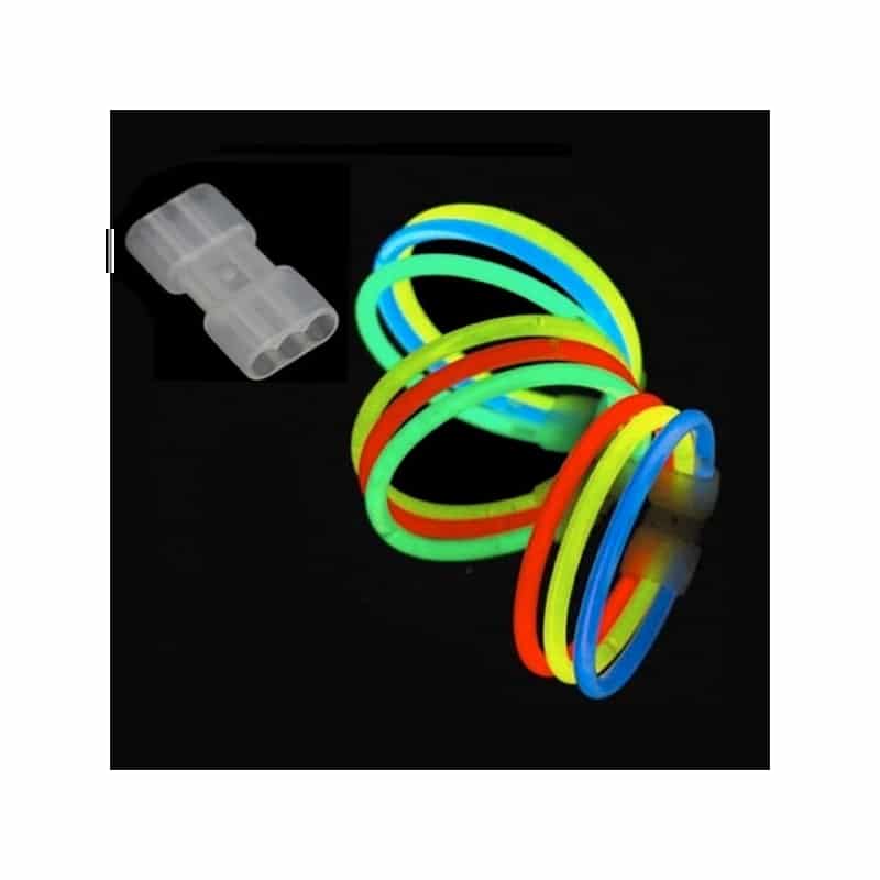 Pack fiesta Glow pulseras, collares, gafas, pulseras triples, orejas conejo, pendientes, flores, bola luminosa - 224 elementos