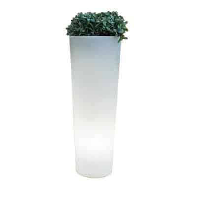 Macetero Maceta 80cm con luz led solar 16 colores RGBW 'Ficus'
