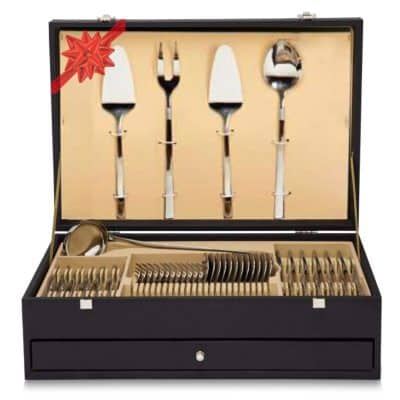 Juego 75 ó 113 Piezas Cubertería De Luxe Estuche Regalo con Cuchillo Carne