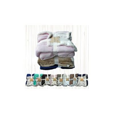 Manta de Coralina Color Liso 130x160 cm para Sofá, Microseda, Borreguito, Suave, Extra Confort