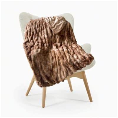 Manta de Coralina Pelo 130x160 cm para Sofá, Microseda, Borreguito, Suave, Extra Confort